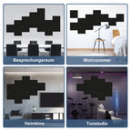 Cosmo Go Akustikplatten Wandpaneele Selbstklebend 12/18 Stück Quadratisch Kacheln