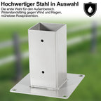 Cosmo Go Pfostenträger Aufschraubhülse Feuerverzinkt 4er Set 70-120mm