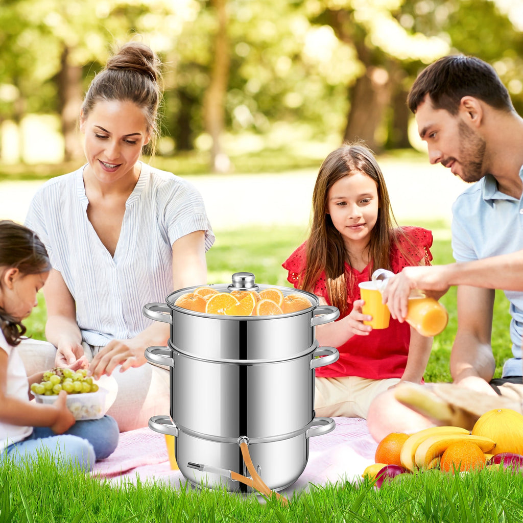 Cosmo Go Dampfentsafter 8L Edelstahl Fruchtentsafter