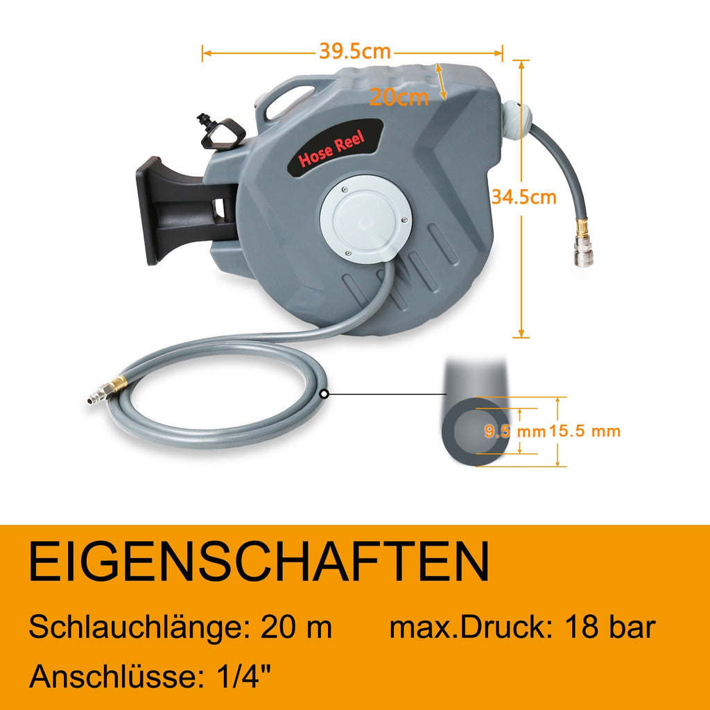 Cosmo Go Druckluftschlauch Aufroller automatisch 10-30m