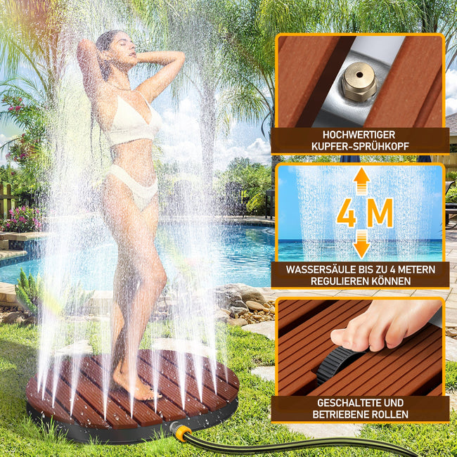 Cosmo Go Bodendusche Gartendusche mit Fußrad und 22 Kupferdüsen Main Image
