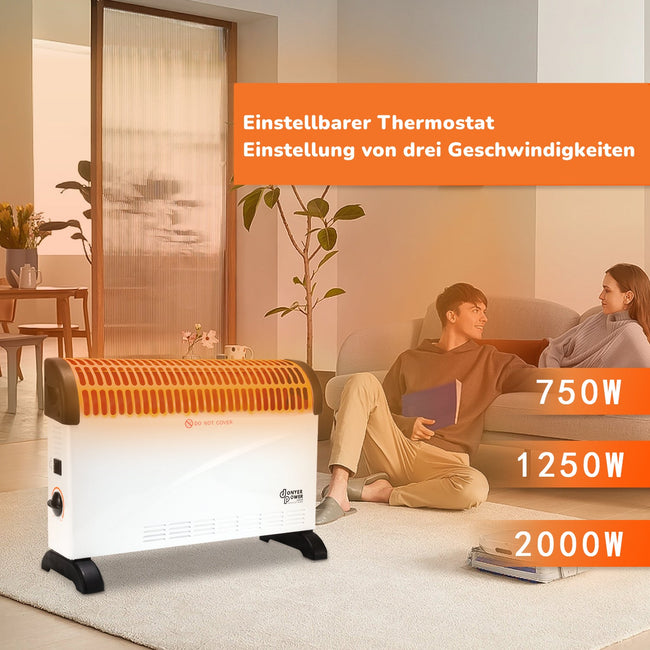 Cosmo Go Elektroheizung Konvektor Heizgerät 2000W Main Image