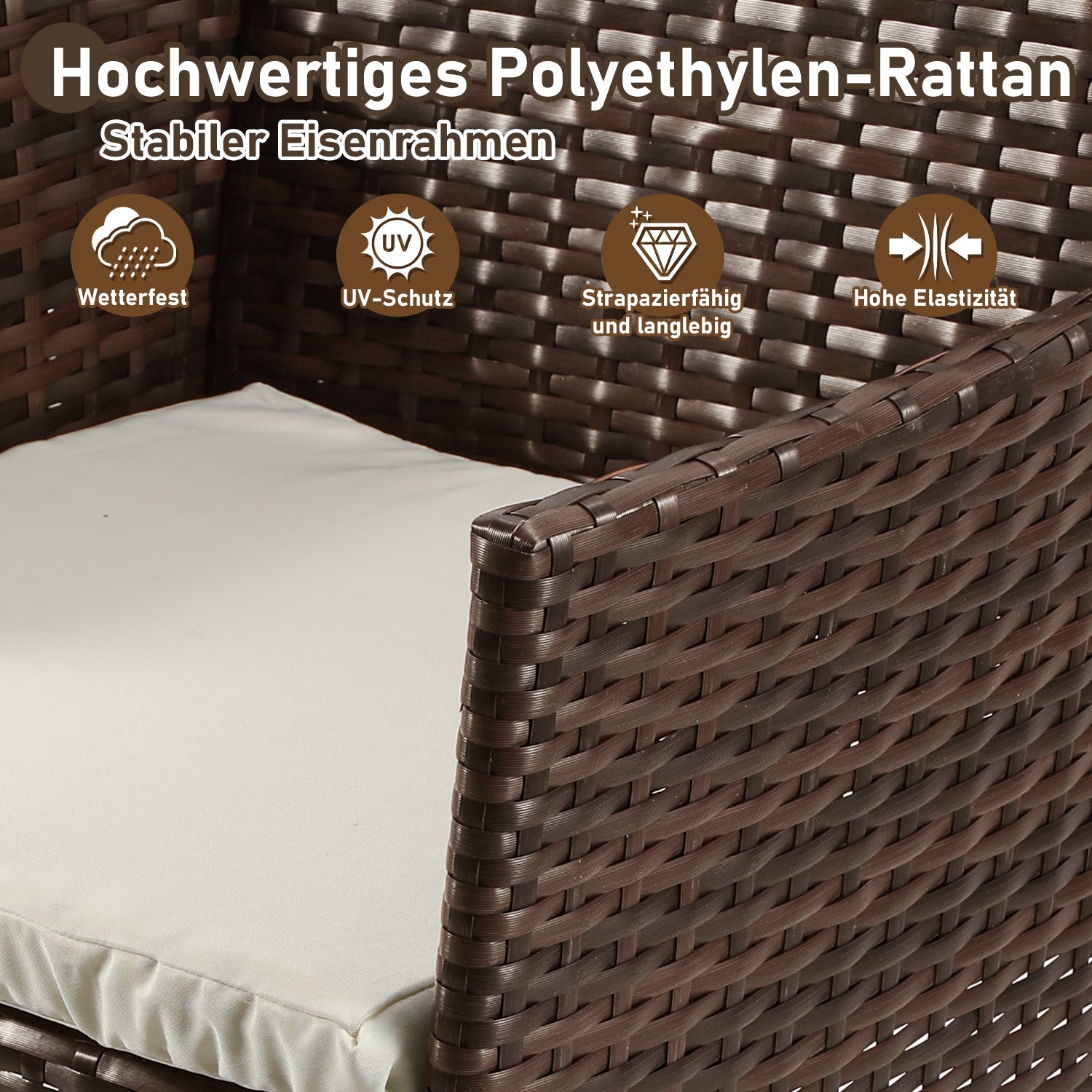 Cosmo Go Polyrattan Sitzgruppe Gartenmöbel Set