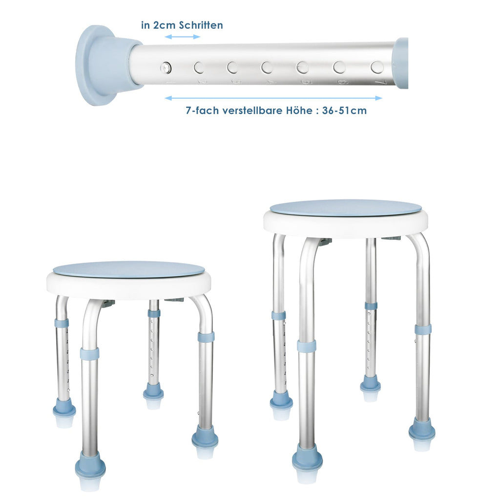 Cosmo Go Duschhocker Duschstuhl 360°Drehbarer