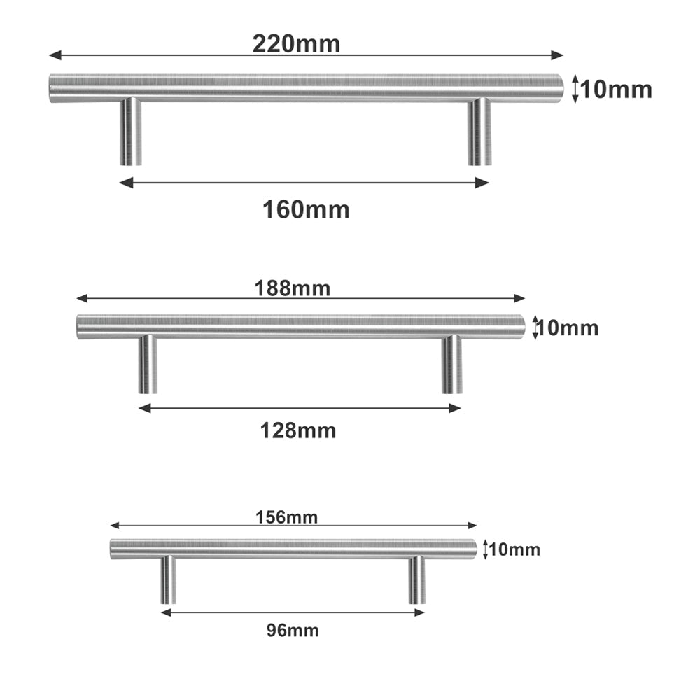 Cosmo Go 10 Stück Küchengriffe Türgriff  Möbelgriffe