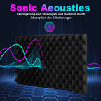 Cosmo Go Akustikschaumstoff Selbstklebend 3D Hochdichte Wellenmuster