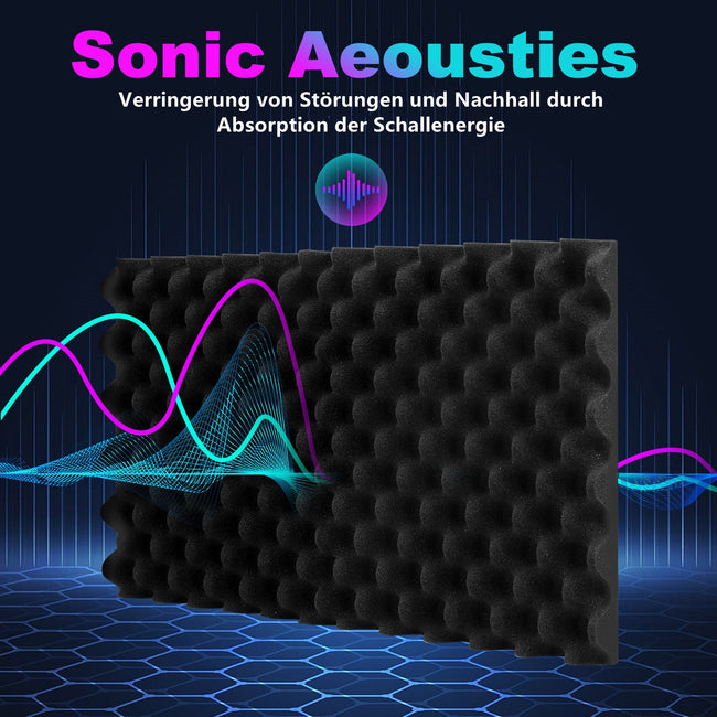 Cosmo Go Akustikschaumstoff Selbstklebend 3D Hochdichte Wellenmuster Main Image