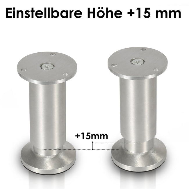 Cosmo Go 4er Set Möbelfüße Aluminium Höhenverstellbar Main Image