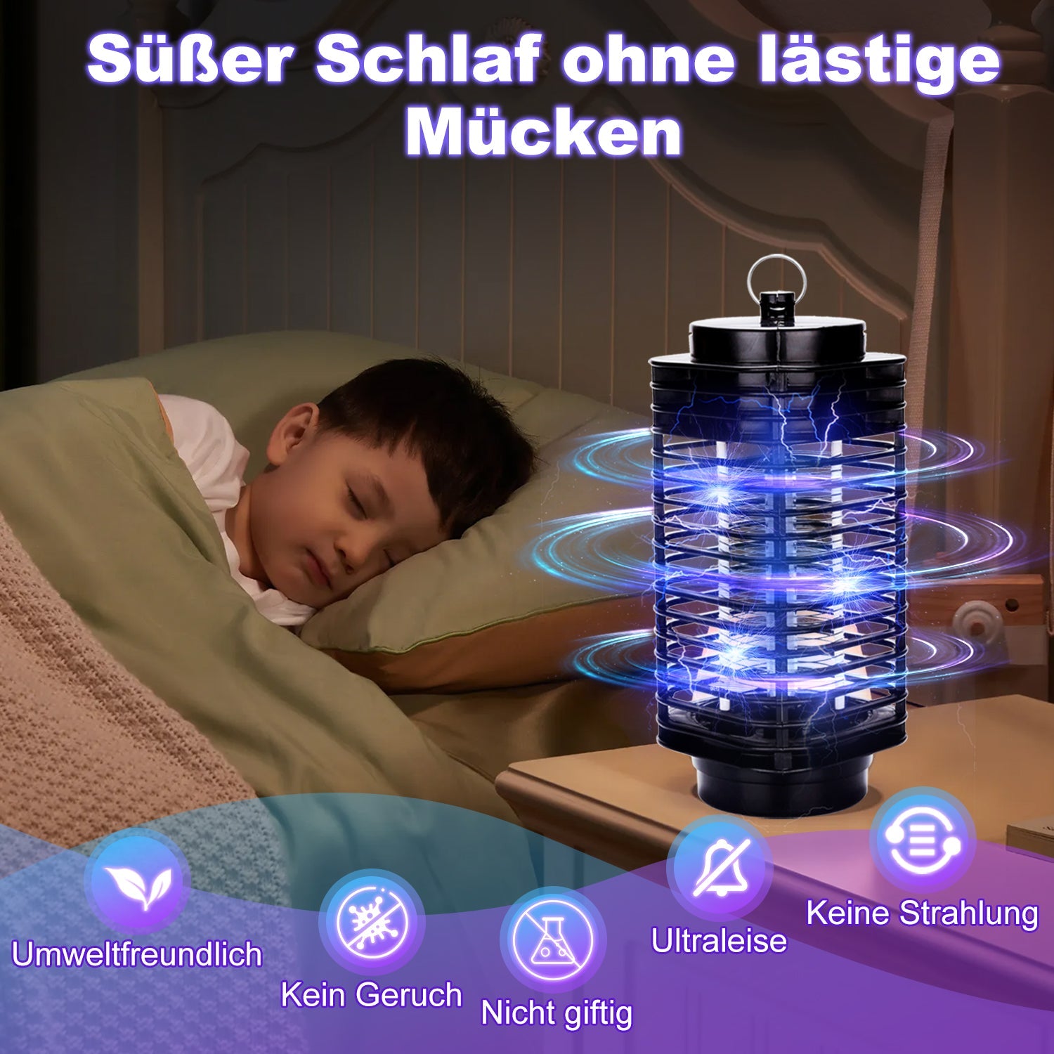 Cosmo Go Insektenvernichter Elektrisch LED UV Mückenlampe 3W