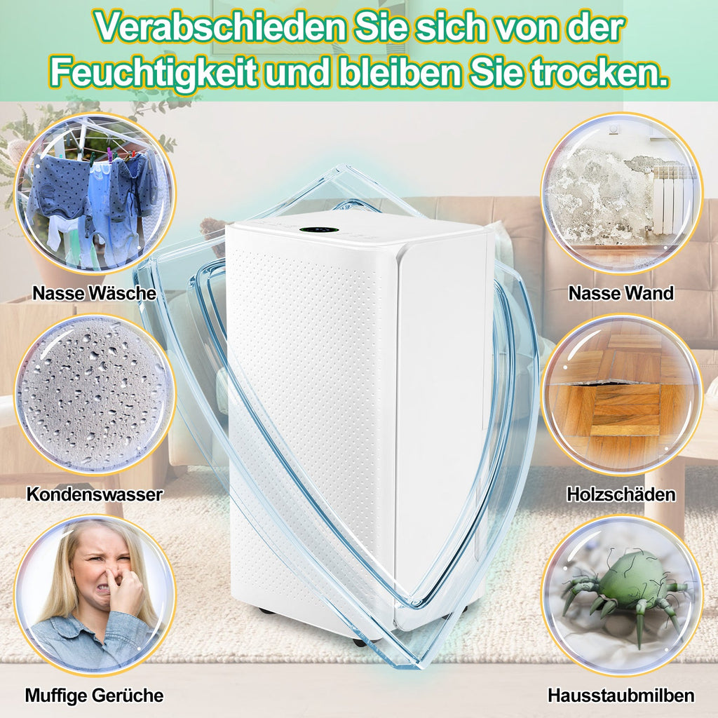 Cosmo Go Luftentfeuchter 16L mit Timerfunktion, Wäschetrockungsfunktion, Abtaufunktion