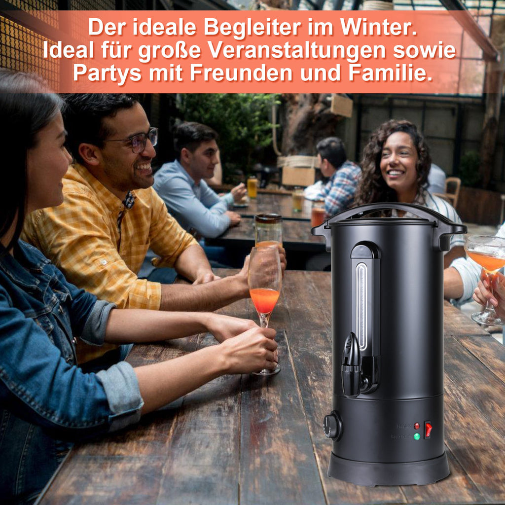 Cosmo Go Glühweinkocher Glühweintopf Edelstahl 1800W 10L