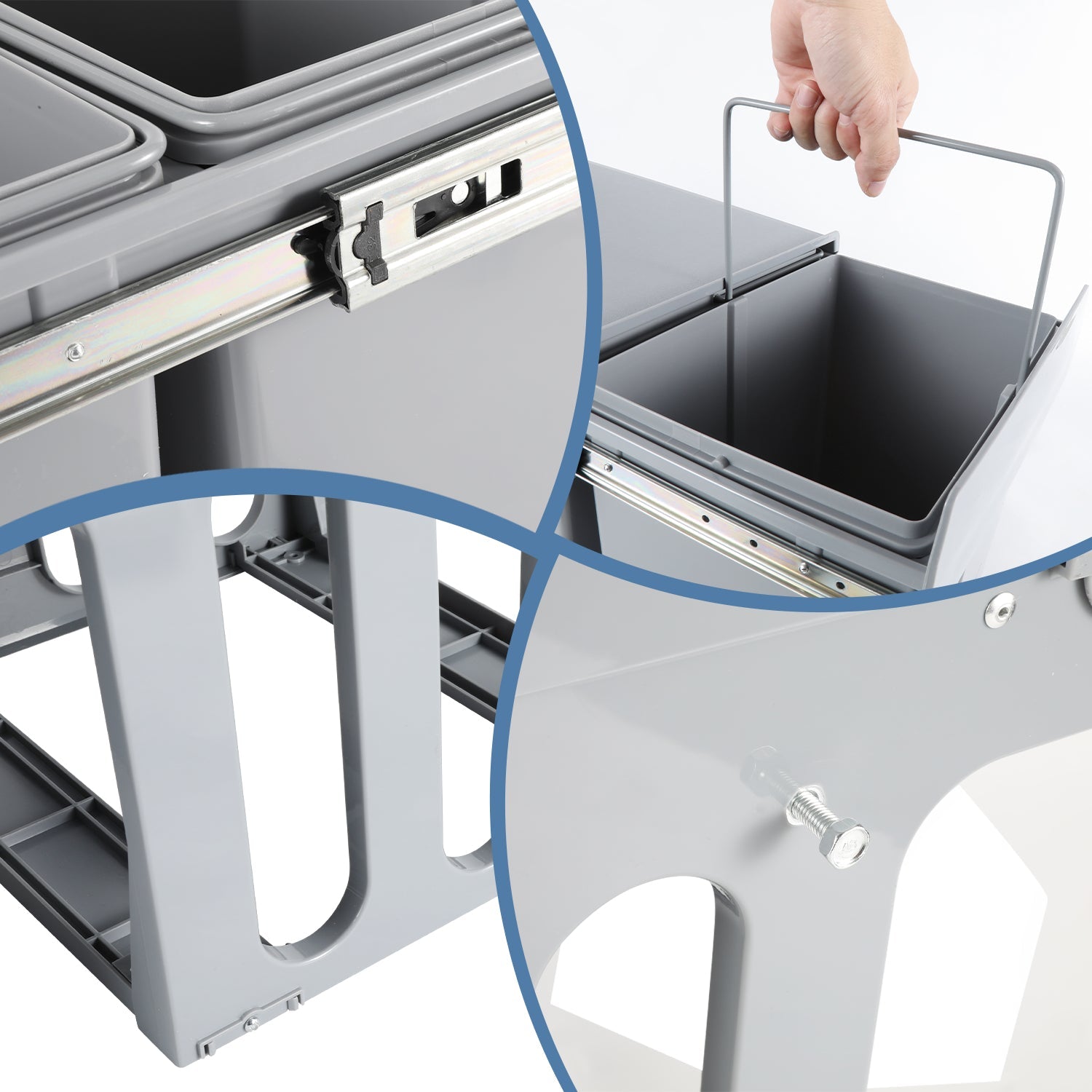 Cosmo Go Mülleimer Abfalleimer Einbau 30L Schrank