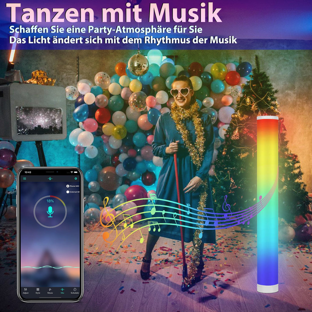 Cosmo Go 2X LED Stehlampe RGB Dimmbar mit Fernbedienung 6W