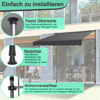 Cosmo Go Klemmmarkise mit Handkurbel Einziehbare ohne Bohren