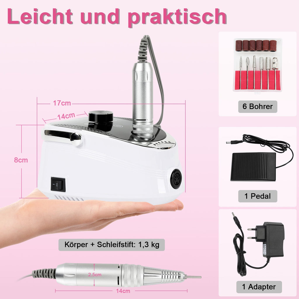 Cosmo Go Elektrische Nagelfräser Pediküre  35000 U/min