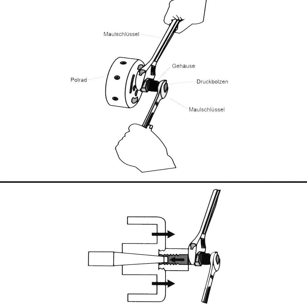 Cosmo Go 10tlg Polradabzieher für Roller Motorrad