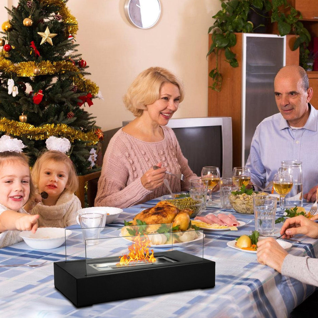 Table Fireplace Bioethanol Tabletop Fireplace Portable Square