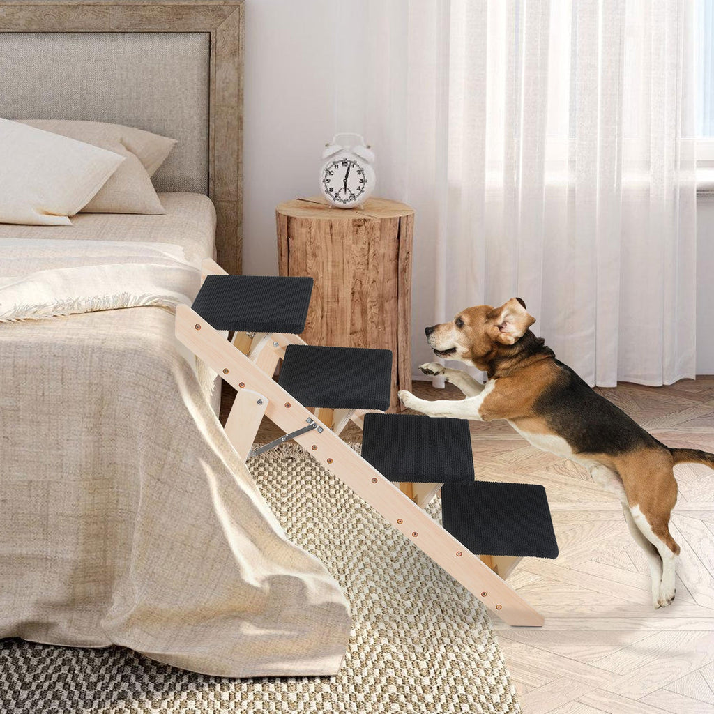 Cosmo Go Hundetreppe 2 in 1 Hunderampe Klappbare 4-Stufig Belastung 80kg