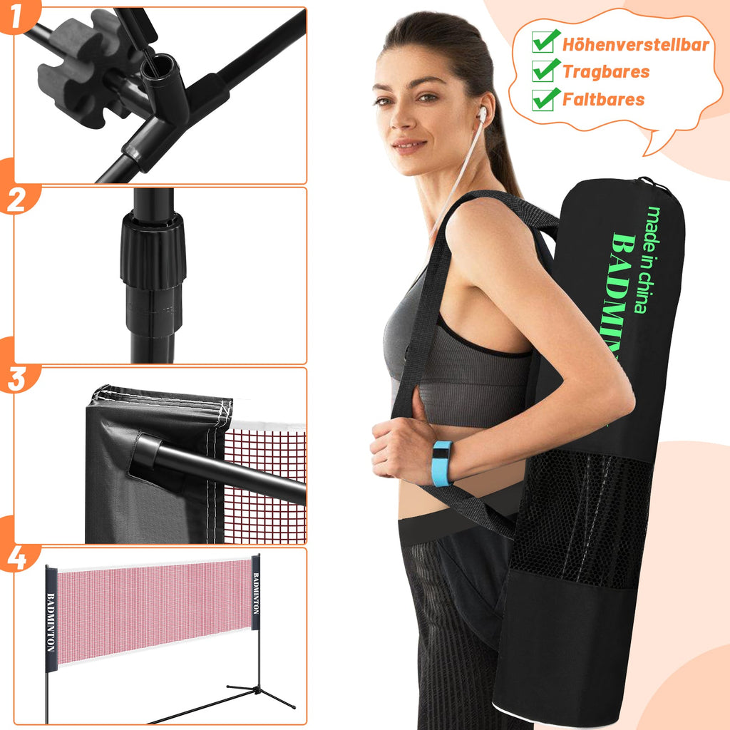 Cosmo Go Badmintonnetz Badminton Netz Tennisnetz 3.1m/ 4.1m/5.1m