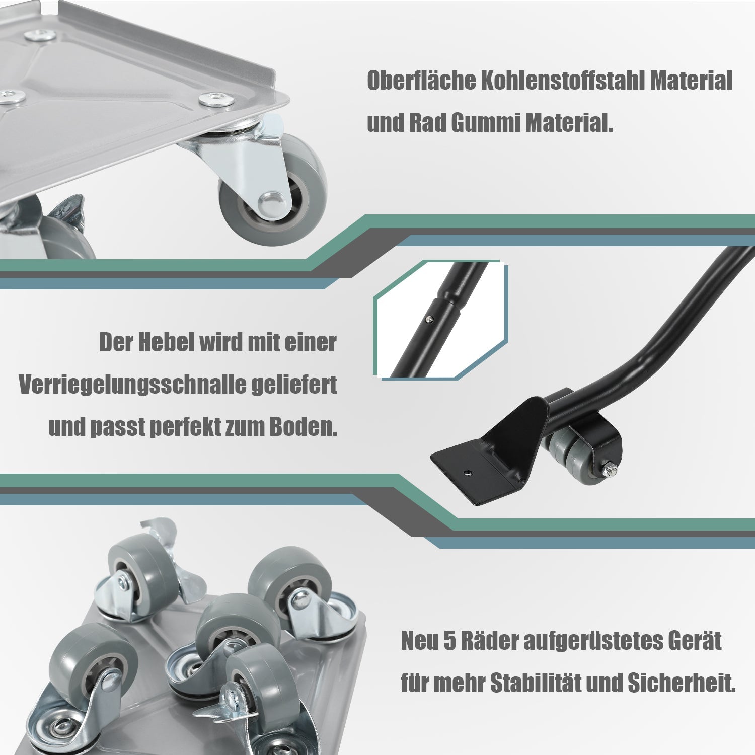 Cosmo Go Möbelroller Transportroller 5 Räder Max 600KG