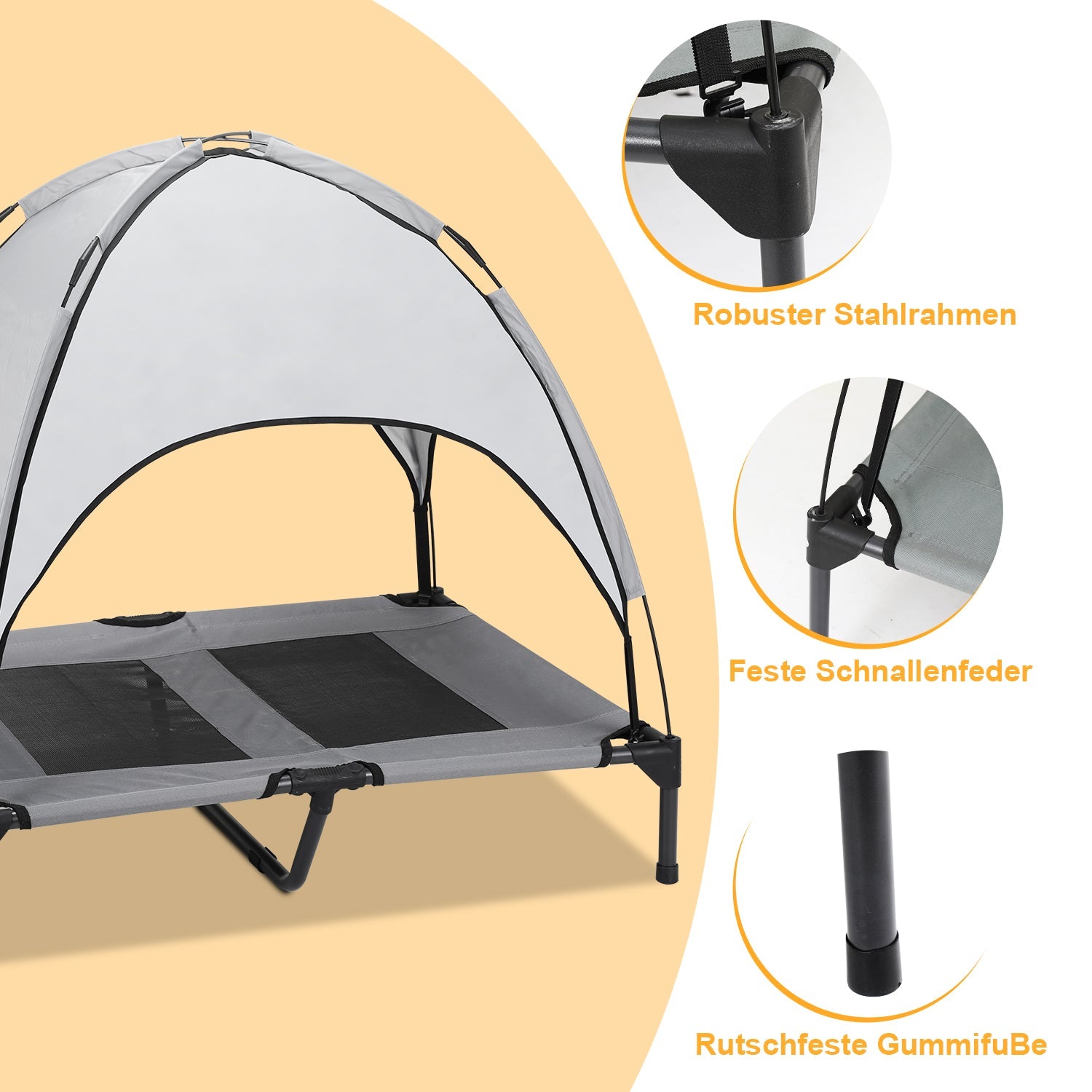 Cosmo Go Haustierbett mit Baldachin für Indoor & Outdoor