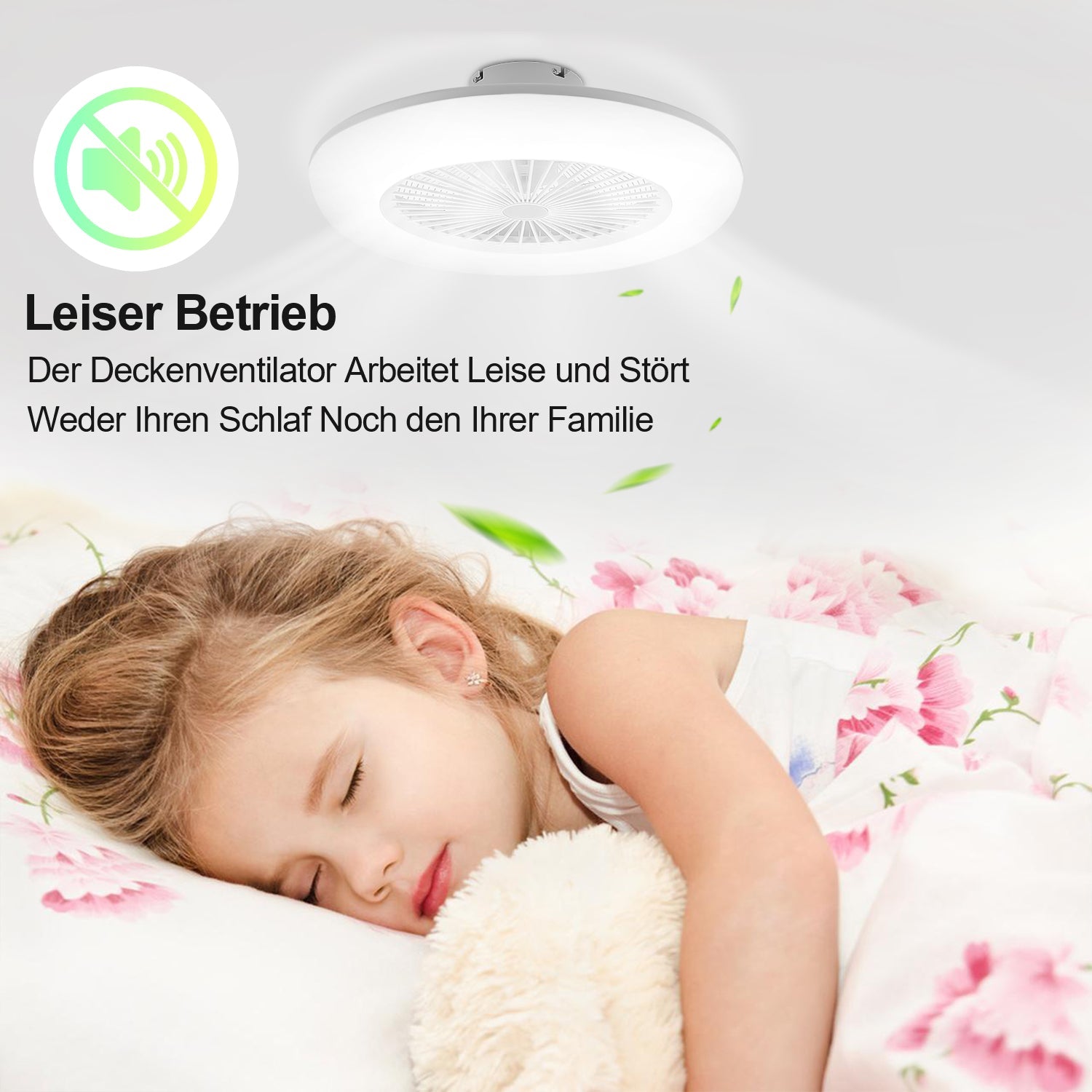 Cosmo Go Deckenventilator mit Beleuchtung 80W Dimmbar