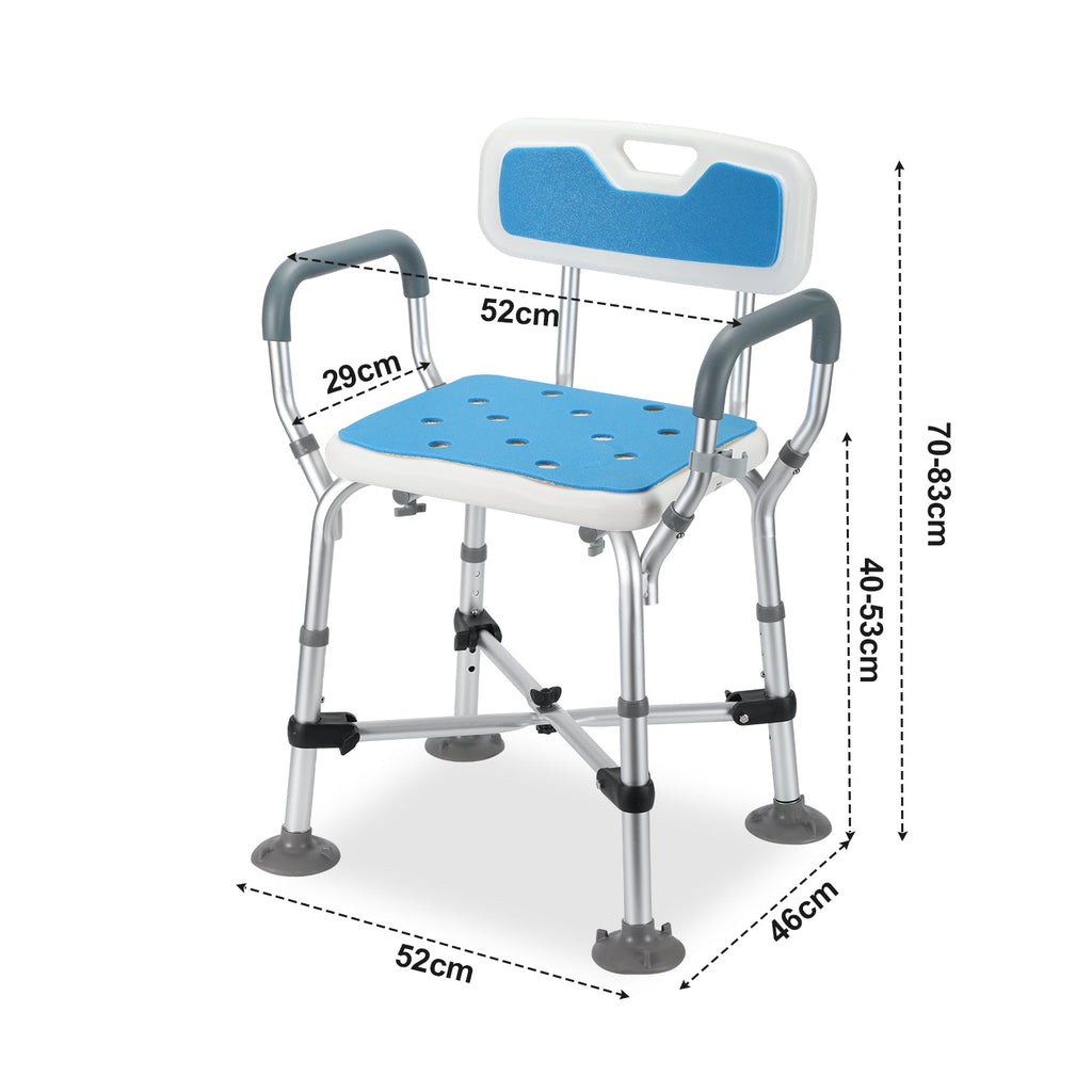 Cosmo Go Duschhocker Duschstuhl mit Doppelt Verstärktem Querbalken