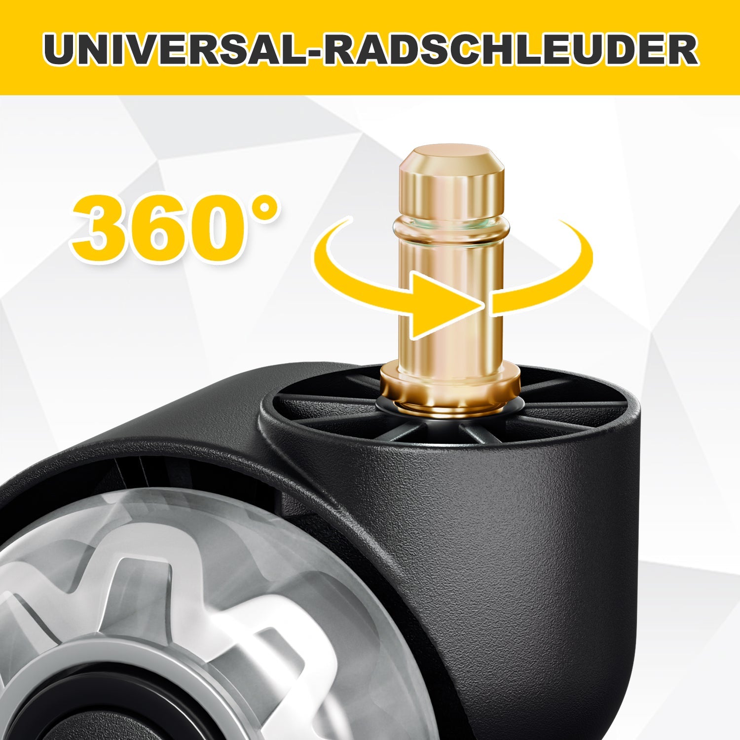 Cosmo Go 5 Stück BürostuhlRollen Drehstuhlrollen 10mm x 22mm