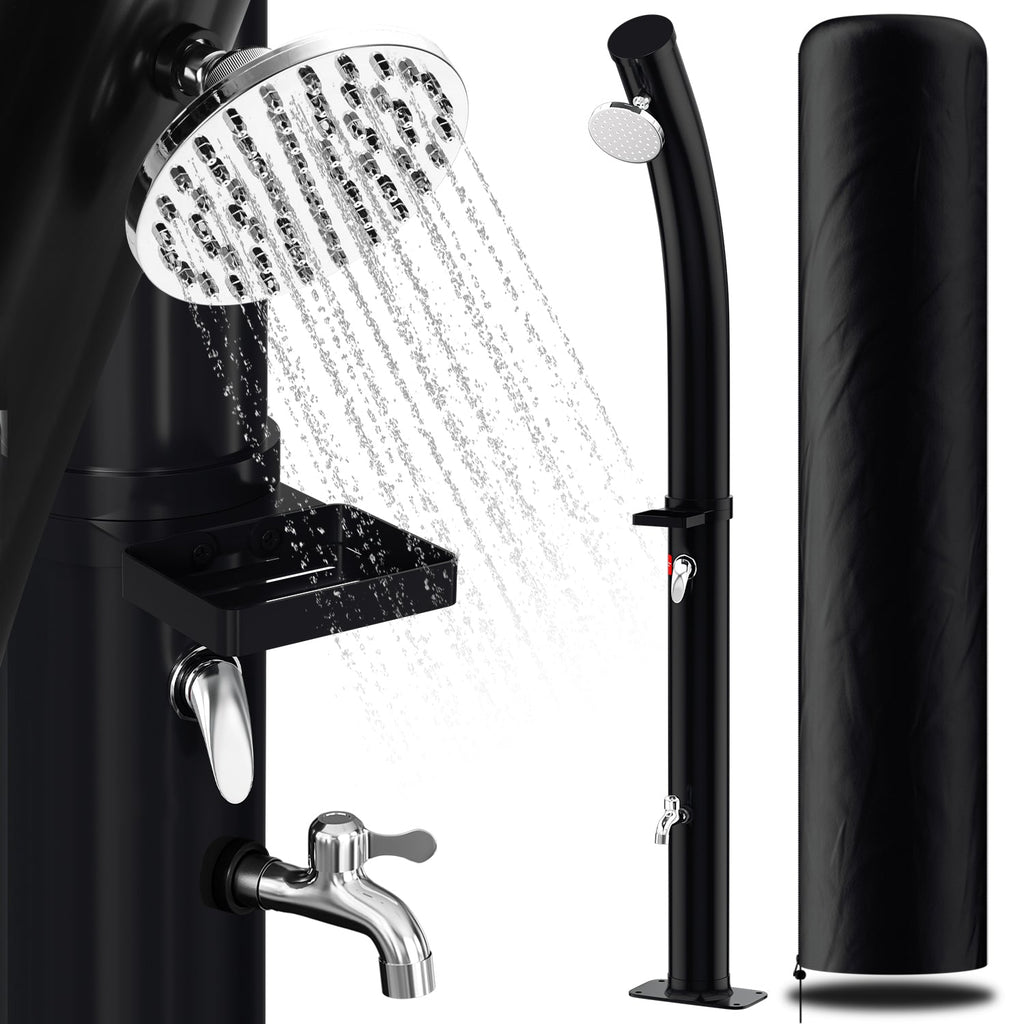 Cosmo Go 20L Solardusche Curve mit Regenduschkopf und Schutzhaube