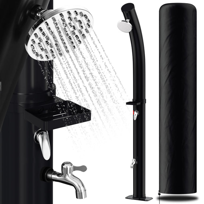 Cosmo Go 20L Solardusche Curve mit Regenduschkopf und Schutzhaube Hover Image