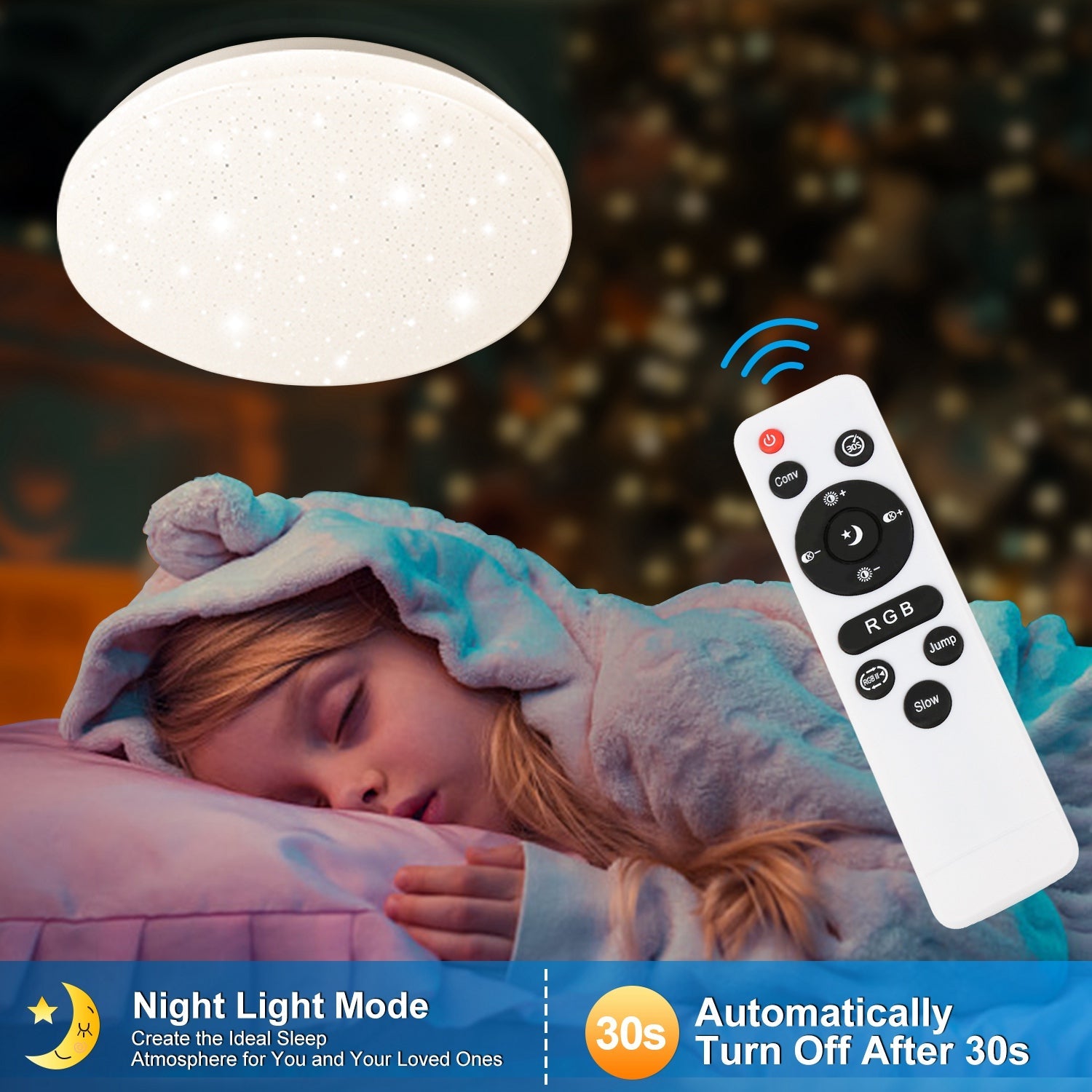 Cosmo Go 24W LED Deckenleuchte RGB mit Sternenhimmel-Effekt