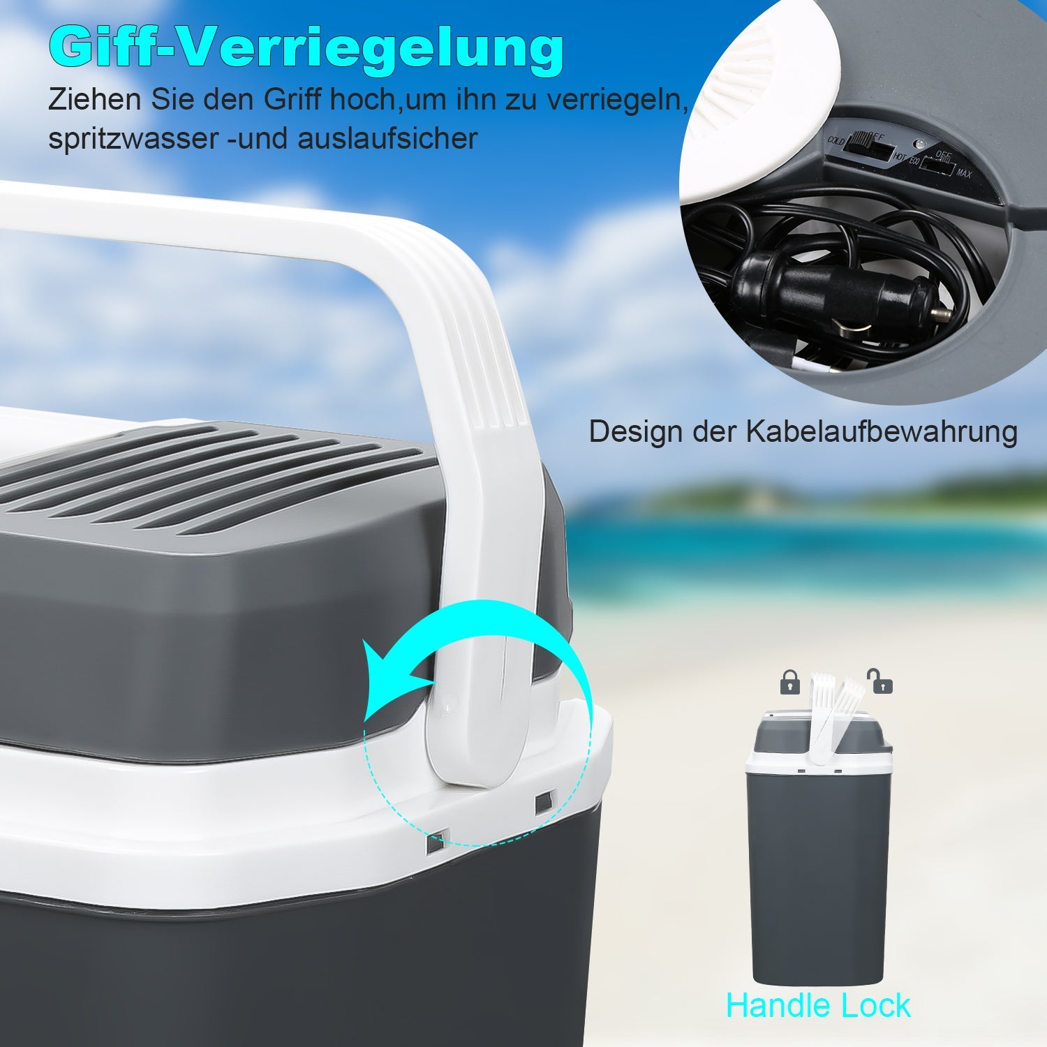 Cosmo Go Kühlbox Warmhaltebox Tragbare 24L/32L