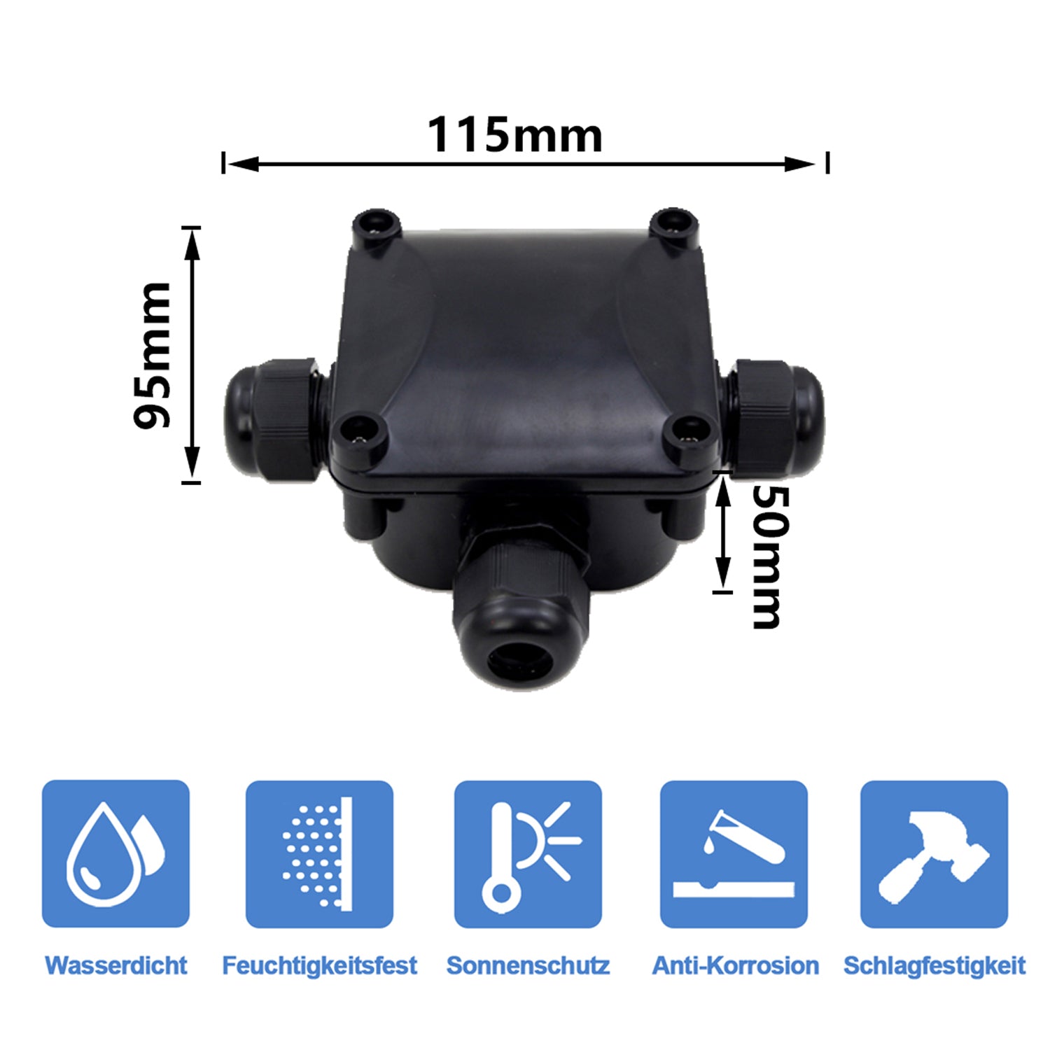 Cosmo Go Wasserdichte Abzweigdose 3-Wege Verteilerdose IP68