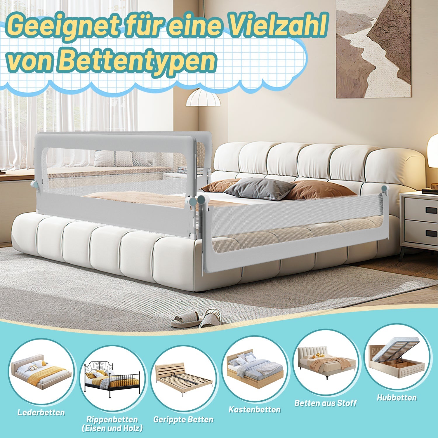 Cosmo Go Bettgitter Rausfallschutz Klappbar Höhenverstellbar