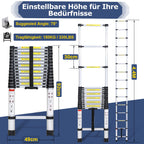 Cosmo Go Teleskopleiter Aluminium Belastbarkeit bis zu 150kg 2.6m-5m