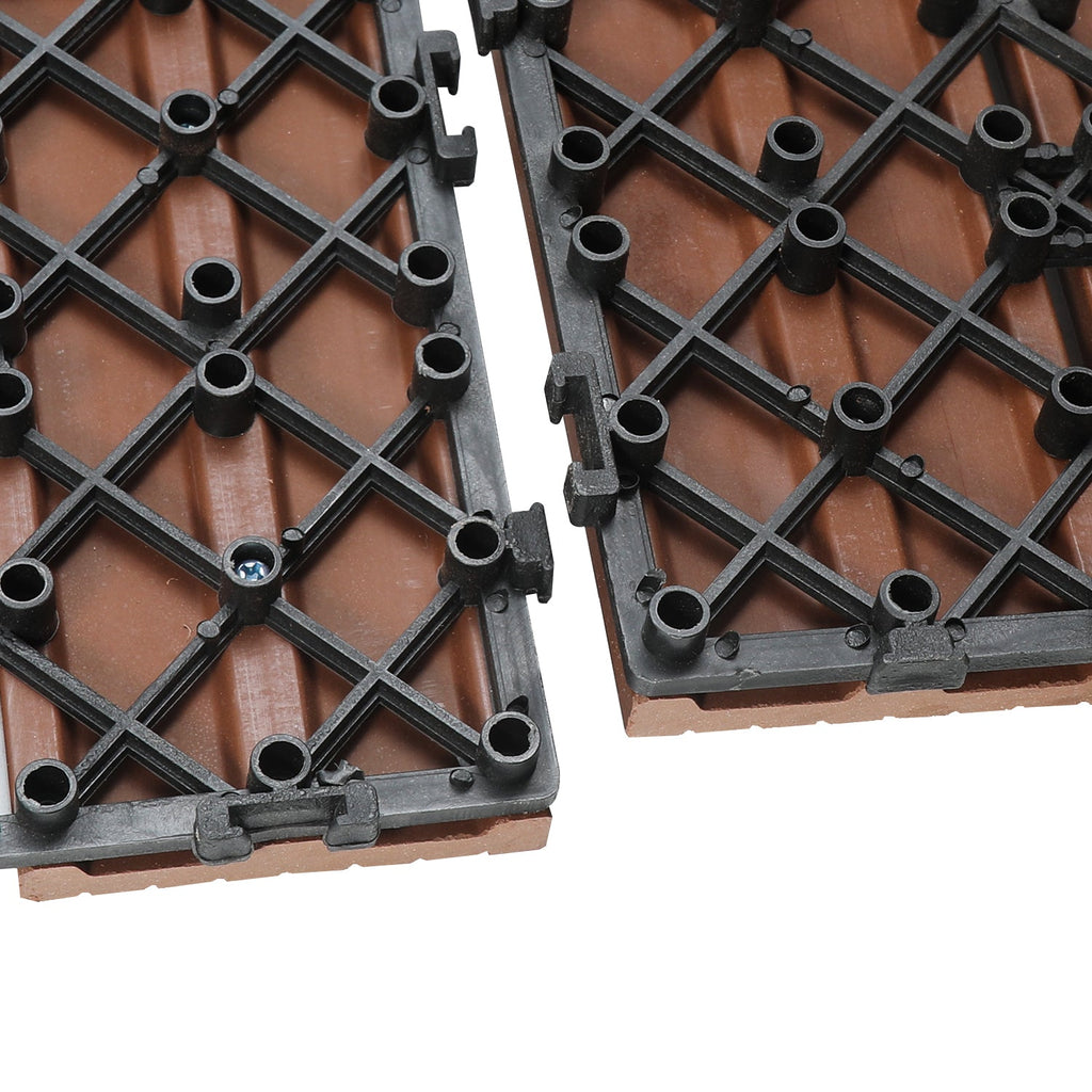 Cosmo Go WPC Terrassenfliesen 30x30 cm 11er Set in Holzoptik