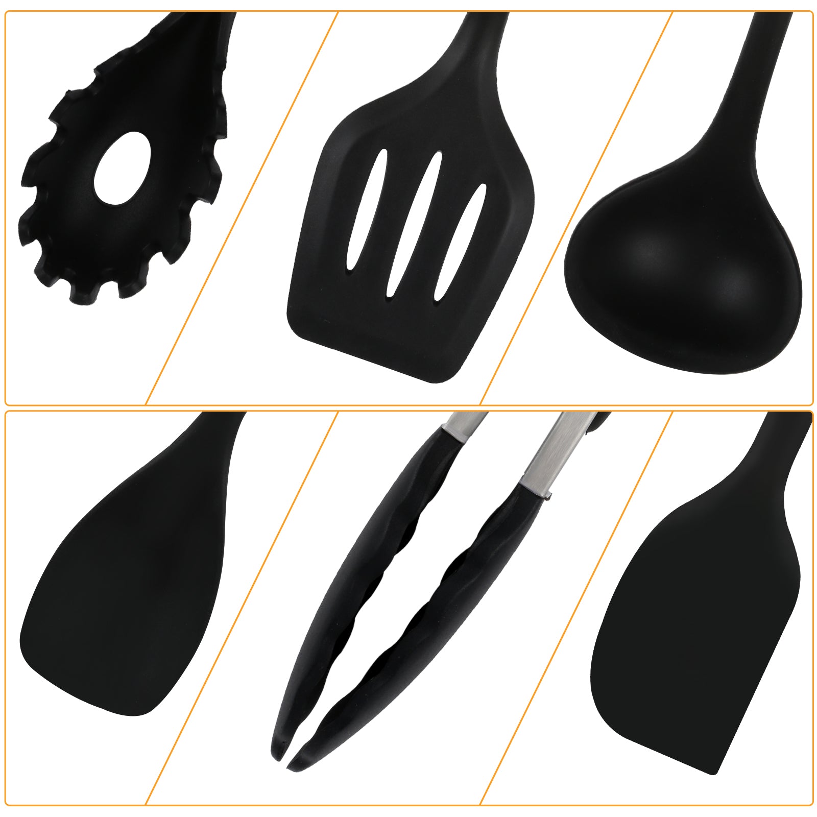 Cosmo Go Silikon Küchenutensilien Set Küchenhelfer 12 Stück