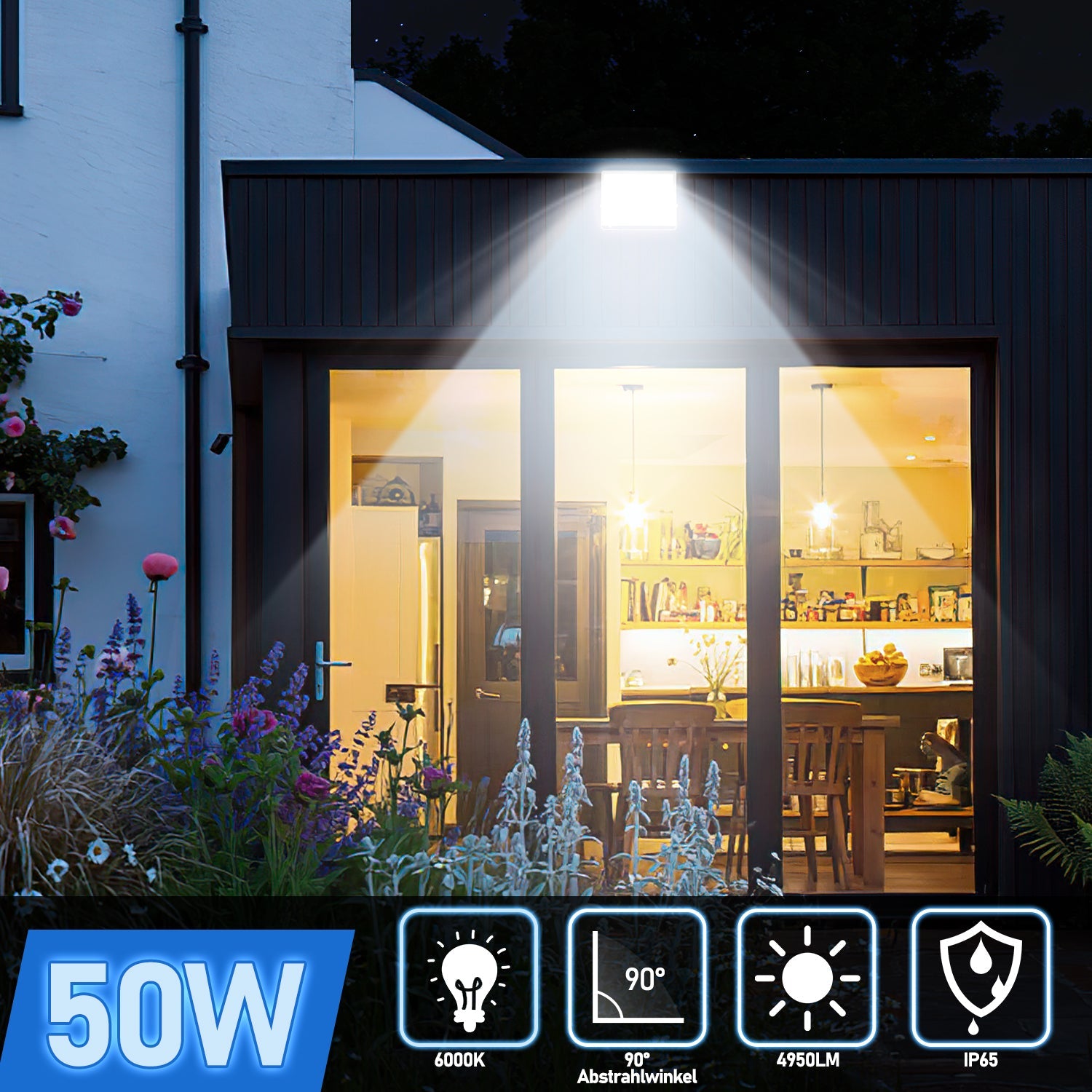 Cosmo Go LED Außenstrahler Kaltweiß IP65 50W-200W