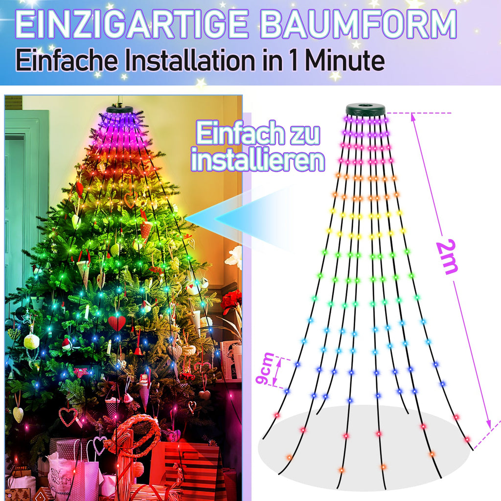 Cosmo Go Christbaumbeleuchtung mit APP-Kontrolle 160 LEDs IP67