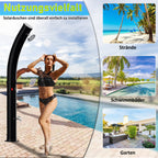 Cosmo Go 35L Solardusche Curve mit Regenduschkopf und Schutzhaube