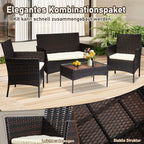 Cosmo Go Polyrattan Sitzgruppe Gartenmöbel Set