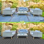 Cosmo Go WPC Terrassenfliesen 30x60cm 6er Set in Holzoptik