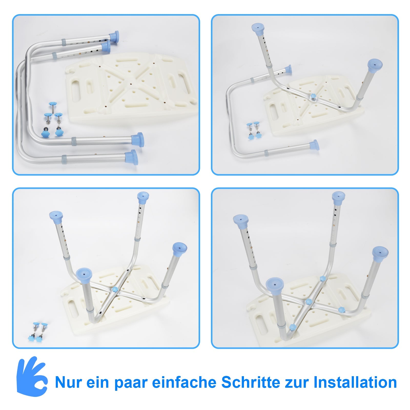 Cosmo Go Duschhocker Duschstuhl höhenverstellbar Aluminium
