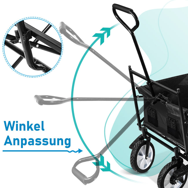 Cosmo Go Bollerwagen Transportwagen mit Dach Faltbar 80kg Belastbarkeit Main Image