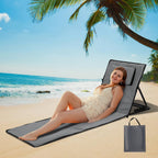 Cosmo Go Strandliegen Tragbar Strandmatte mit Einstellbar Höhe 158cm