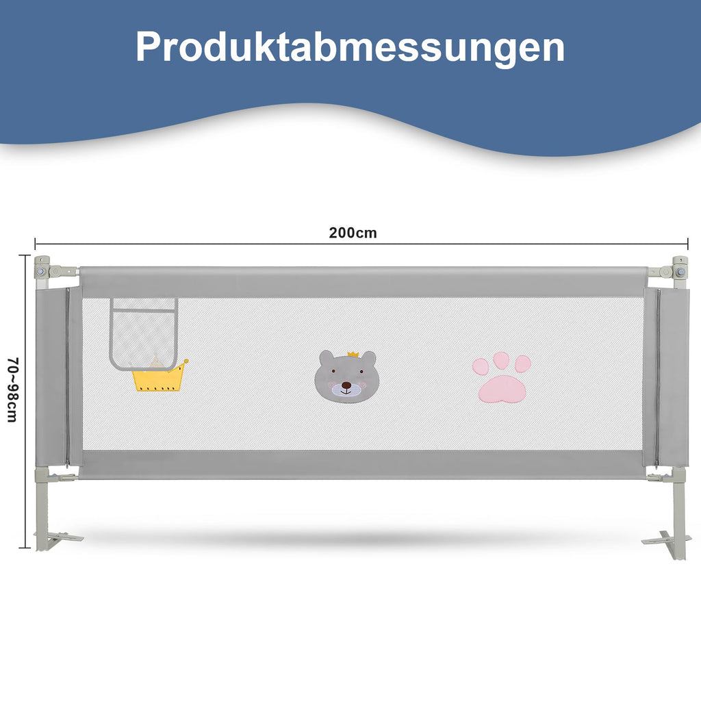 Cosmo Go Bettgitter Kinderbettgitter Höhenverstellbar