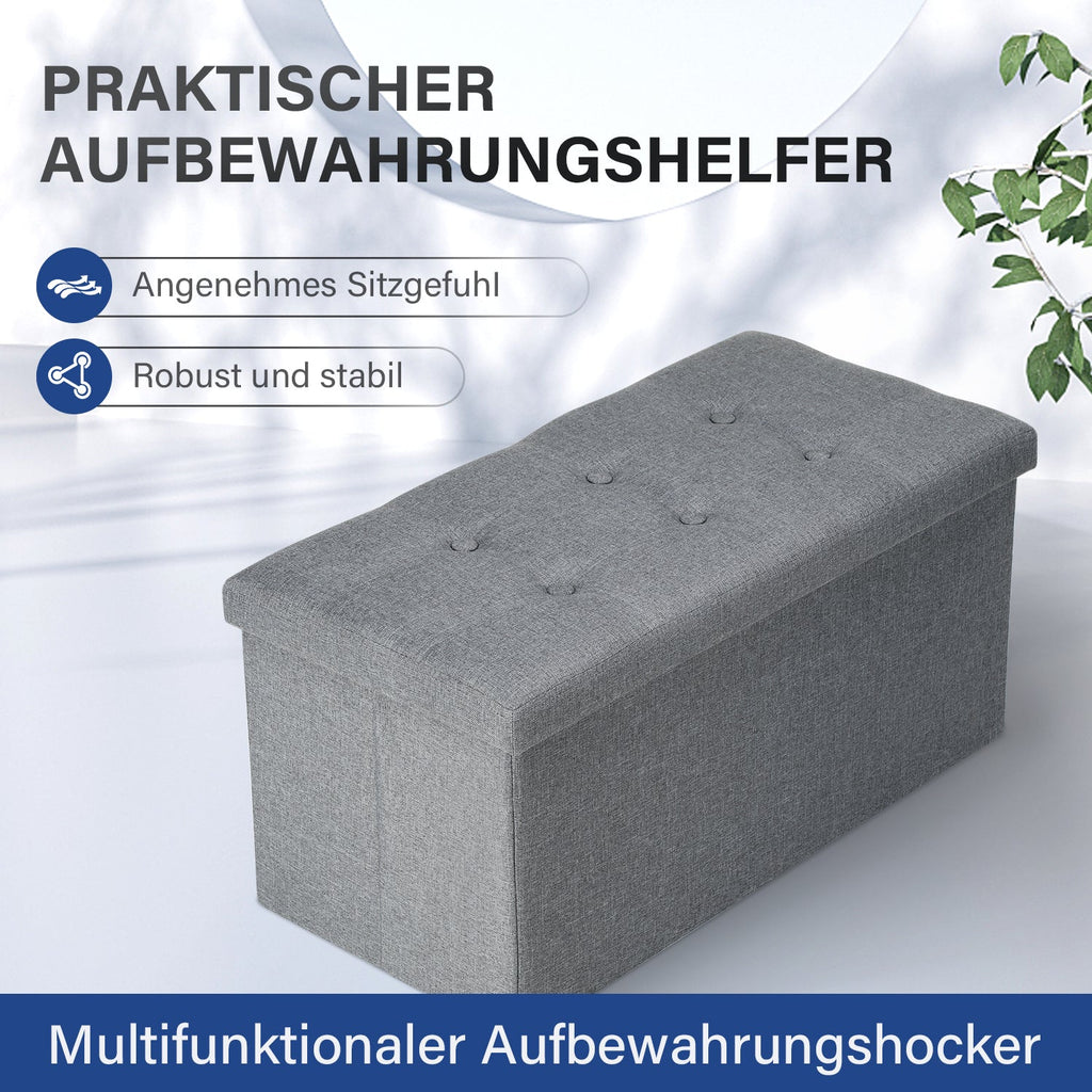 Cosmo Go Sitzhocker mit Stauraum Aufbewahrungsbox 76x38x38cm