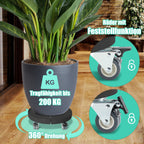 Cosmo Go Pflanzenroller Rund Einstellbar mit 360°Drehbare Rädern