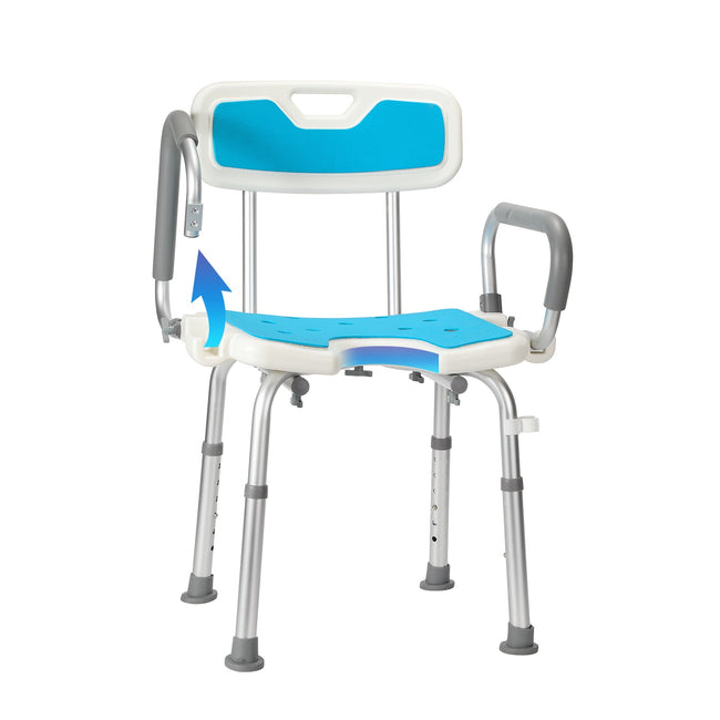 Cosmo Go Duschhocker Duschsitz mit Hochklappbare Armlehne Hover Image