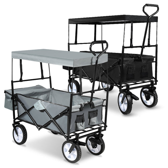 Cosmo Go Bollerwagen Transportwagen mit Dach Faltbar 80kg Belastbarkeit Hover Image